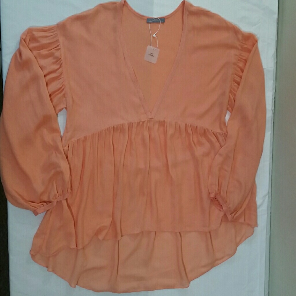 Romantic Zara W&B Peach Tunic Top